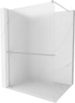 Mexen Kioto+ zuhanyfal polccal Walk-in 130 x 200 cm, fagyott, kefélt nikkel - 800-130-121-97-30 (800-130-121-97-30)
