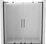 Mexen Velar L Duo toló zuhanyajtó 170 cm, homályos, fekete - 871-170-003-32-70 (871-170-003-32-70)