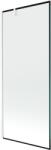 Mexen Next 1-szárnyú fürdőszobai paraván 80 x 150 cm, fekete keret, fehér - 895-080-000-00-70-20 (895-080-000-00-70-20)