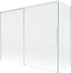 Mexen Rox kétszárnyú, toló kádparaván 190 + 80 x 150 cm, átlátszó, fehér - 8C9-190-080-20-00 (8C9-190-080-20-00)