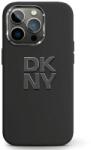 DKNY iPhone 15 Pro Max fém LOGO Keménykeretes szilikon Telefon tok - Fekete (DKHCP15XSMCBSK) (DKHCP15XSMCBSK)