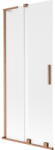 Mexen Velar L fürdőkád paraván 2-szárnyú tolóajtós 80 x 150 cm, zúzmarás, kefélt réz - 896-080-003-31-65 (896-080-003-31-65)