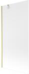 Mexen Next fürdőszobai paraván, 1-szárnyú 90 x 150 cm, opál, arany szálcsiszolt - 895-090-000-00-30-55 (895-090-000-00-30-55)