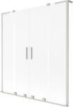 Mexen Velar L Duo 2-szárnyas fürdőkádparaván tolóajtajjal 160 x 150 cm, matt, szálcsiszolt nikkel - 896-160-003-32-97 (896-160-003-32-97)