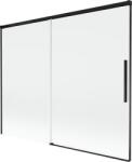 Mexen Rox kétszárnyú toló fürdőszobai paraván 190 x 150 cm, átlátszó, fekete - 8C9-190-001-70-00 (8C9-190-001-70-00)