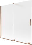 Mexen Velar kétszárnyú toló zuhanyfal 170 x 150 cm, fagyos, rózsaarany - 896-170-000-31-60 (896-170-000-31-60)