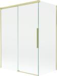 Mexen Rox kádparaván, 2-ajtós eltolható, 120 + 70 x 150 cm, átlátszó, arany szálcsiszolt - 8C9-120-070-55-00 (8C9-120-070-55-00)