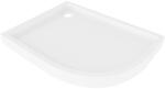 Mexen Flow+ félköríves aszimmetrikus bal zuhanytálca 100 x 90 cm, fehér fényes - 46Q109010LH (46Q109010LH)