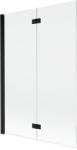 Mexen Mist 2 szárnyú bal oldali kádparaván 120 x 150 cm, átlátszó, fekete - 8A9-120-002-70-00-L (8A9-120-002-70-00-L)