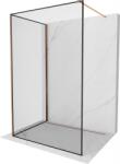 Mexen Kioto zuhanyfal Walk-in 100 x 90 cm, fekete keret, rózsaarany - 800-100-212-60-70-090 (800-100-212-60-70-090)