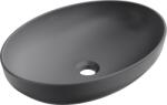 Mexen Cornelia mosdókagyló, munkalapra szerelhető, 50 x 37 cm, sötét szürke matt - 21885071 (21885071)