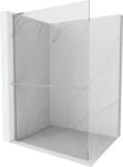 Mexen Kioto+ L zuhanyfal polccal Walk-in 120 x 200 cm, átlátszó, kefélt nikkel - 800-120-123-97-00 (800-120-123-97-00)
