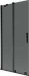 Mexen Velar kétszárnyú toló fürdőszobai paraván 90 x 150 cm, grafit, fekete - 896-090-000-41-70 (896-090-000-41-70)
