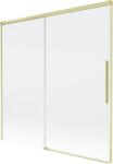 Mexen Rox kádparaván 2-szárnyú tolóajtóval 160 x 150 cm, átlátszó, arany szálcsiszolt - 8C9-160-001-55-00 (8C9-160-001-55-00)
