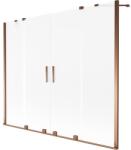 Mexen Velar Duo kétszárnyú toló kádparaván 200 x 150 cm, jégvirág, rózsaarany - 896-200-000-32-60 (896-200-000-32-60)