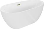 Mexen Eos szabadon álló kád 150 x 75 cm, fehér, arany túlfolyóval - 52471507500-50 (52471507500-50)