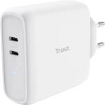 Trust MAXO 65W 2P USB-C CHARGER fehér töltőfej (25381) (25381)