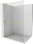 Mexen Kioto+ L zuhanyfal polccal Walk-in 90 x 200 cm, átlátszó, arany matt - 800-090-123-55-00 (800-090-123-55-00)