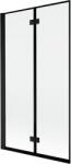 Mexen Mist 2-paneles balra nyíló fürdőszobai válaszfal, 100 x 150 cm, fekete keret, fekete - 8A9-100-002-70-70-L (8A9-100-002-70-70-L)