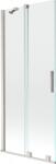 Mexen Velar kétszárnyú, eltolható fürdőszobai paraván 80 x 150 cm, átlátszó, kefélt nikkel - 896-080-000-01-97 (896-080-000-01-97)