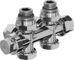 Mexen Uni-Term szögletes/egyenes radiátorszelep, Duplex, DN50, króm - W908-000-01 (W908-000-01)
