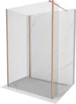 Mexen Kioto zuhanyfal Walk-in 90 x 80 x 30 cm, átlátszó, kefélt réz - 800-090-080-221-65-00-030 (800-090-080-221-65-00-030)