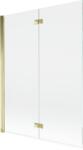 Mexen Mist 2-paneles bal parawan, bal oldal, 130 x 150 cm, átlátszó, arany - 8A9-130-002-50-00-L (8A9-130-002-50-00-L)