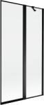 Mexen Mist kádparaván, 2-szárnyas, jobb oldali, 100 x 150 cm, fekete keret, fekete - 8A9-100-011-70-70-P (8A9-100-011-70-70-P)