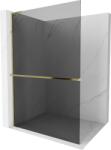Mexen Kioto+ L zuhanyfal polccal Walk-in 110 x 200 cm, grafit, arany - 800-110-123-50-40 (800-110-123-50-40)