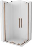 Mexen Velar Duo tolóajtós zuhanykabin 100 x 90 cm, deres, rózsaarany - 871-100-090-32-60 (871-100-090-32-60)