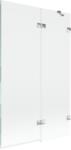 Mexen Lunar kétszárnyú, jobboldali, 110 x 150 cm-es kádparaván, áttetsző, króm - 897-110-100-01-00-P (897-110-100-01-00-P)