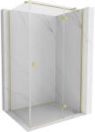 Mexen Mist-H T jobboldali nyíló zuhanykabin 75 x 95 cm, átlátszó, arany kefe - 8A5T-075-095-55-00-P (8A5T-075-095-55-00-P)