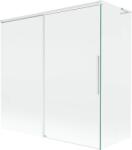 Mexen Rox L két szárnyú kádparaván 160 + 70 x 150 cm, átlátszó, fehér - 8C9L-160-070-20-00 (8C9L-160-070-20-00)