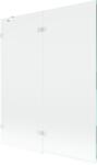 Mexen Lunar kétpaneles kádparaván, bal oldali 140 x 150 cm, átlátszó, fehér - 897-140-100-20-00-L (897-140-100-20-00-L)