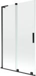Mexen Velar L kétszárnyú, 2 szárnyas tolóajtós fürdőkád paraván, 110 x 150 cm, átlátszó, fekete - 896-110-003-01-70 (896-110-003-01-70)