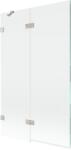 Mexen Lunar kádparaván 2-szárnyú bal 110 x 150 cm, átlátszó, szálcsiszolt nikkel - 897-110-100-97-00-L (897-110-100-97-00-L)