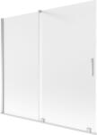Mexen Velar 2-szárnyú, toló, 170 x 150 cm-es kádparaván, szatén, króm - 896-170-000-31-01 (896-170-000-31-01)