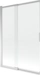 Mexen Fox kádparaván 2-szárnyas toló, 120 x 150 cm, átlátszó, króm - 891-120-002-01-00 (891-120-002-01-00)