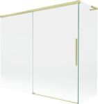 Mexen Rox L 2-szárnyú tolózuhanyfal 180 + 80 x 150 cm, átlátszó, arany szálcsiszolt - 8C9L-180-080-55-00 (8C9L-180-080-55-00)