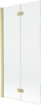 Mexen Mist 2 szárnyú baloldali kád paraván 90 x 150 cm, átlátszó, arany szálcsiszolt - 8A9-090-002-55-00-L (8A9-090-002-55-00-L)