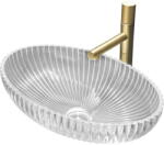 Mexen Zira üvegből készült, pultra ültethető mosdókagyló 53 x 35 cm, átlátszó - 24175300 (24175300)