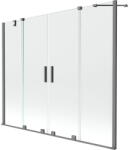 Mexen Velar Duo kádparaván 2-szárnyú toló 180 x 150 cm, átlátszó, gun metal - 896-180-000-02-95 (896-180-000-02-95)