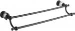 Mexen Estela dupla törülközőtartó, fekete - 7011525-70 (7011525-70)