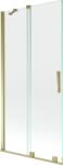Mexen Velar 2-szárnyú toló fürdőkád paraván 95 x 150 cm, átlátszó, arany - 896-095-000-01-50 (896-095-000-01-50)