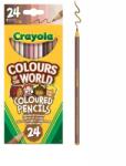 Crayola Crayola: Colours of the World, Set de creioane colorate în tonul pielii - 24 buc (68 4607)