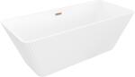 Mexen Tava szabadon álló bordázott kád 170 x 75 cm, fehér, túlfolyó rózsaarany - 52851707500-60 (52851707500-60)