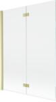 Mexen Mist 2-szárnyú, bal oldali zuhanyfal 130 x 150 cm, átlátszó, arany szálcsiszolt - 8A9-130-002-55-00-L (8A9-130-002-55-00-L)