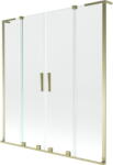 Mexen Velar L Duo kétpaneles toló kádparaván 140 x 150 cm, átlátszó, arany - 896-140-003-02-50 (896-140-003-02-50)
