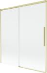 Mexen Rox 2-szárnyú toló kádparaván 150 x 150 cm, átlátszó, arany kefélt - 8C9-150-001-55-00 (8C9-150-001-55-00)