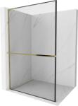 Mexen Kioto+ L zuhanyfal polccal Walk-in 70 x 200 cm, fekete keret, arany - 800-070-123-50-70 (800-070-123-50-70)